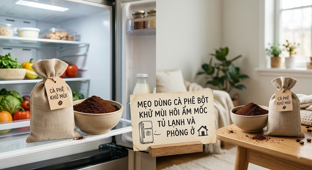 Mẹo Dùng Cà Phê Bột Khử Mùi Hôi Ẩm Mốc Tủ Lạnh Và Phòng Ở